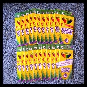 22 boxes of 12 colored pencils lot 264 total NEW!